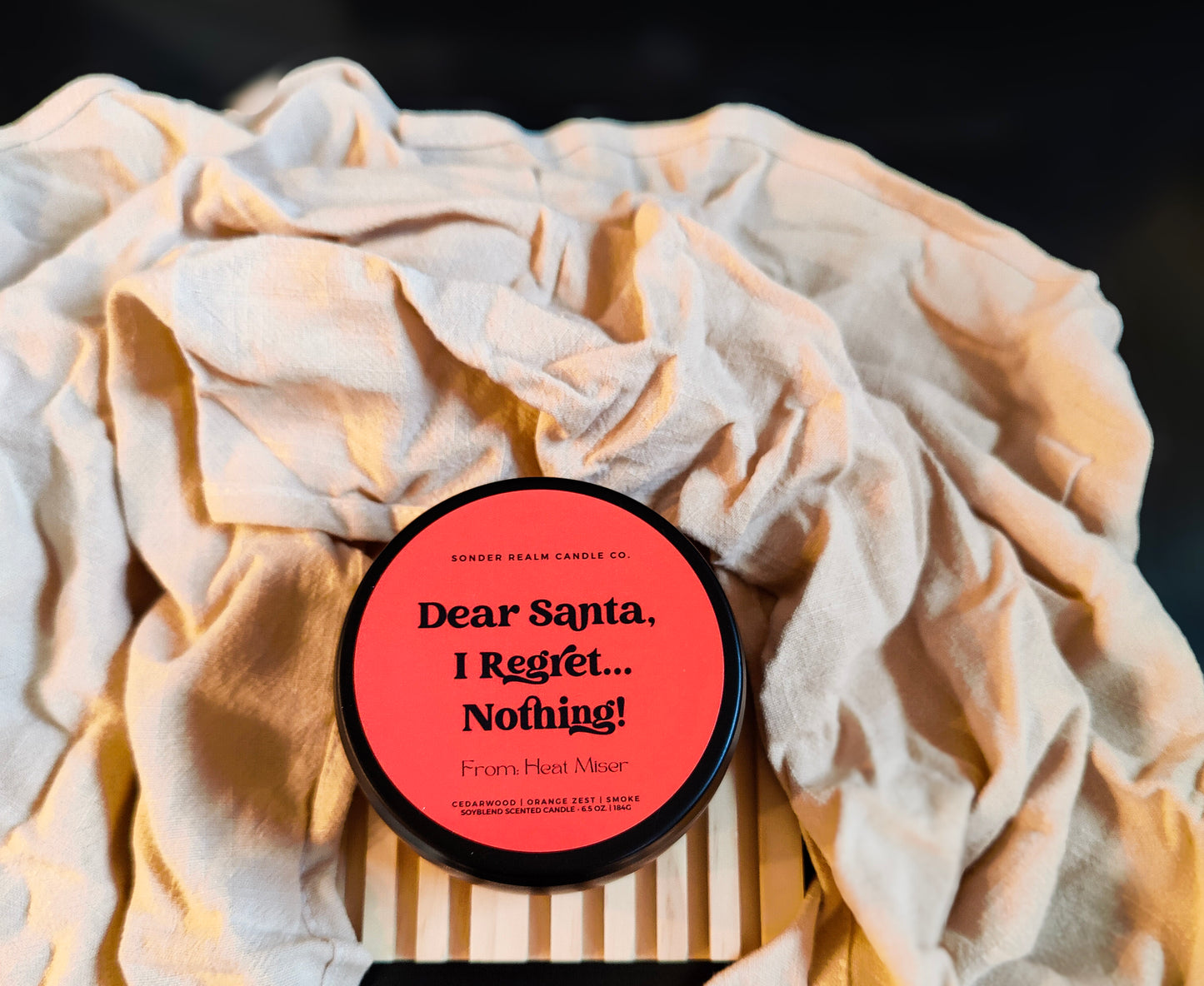 Dear Santa, I Regret Nothing Candle