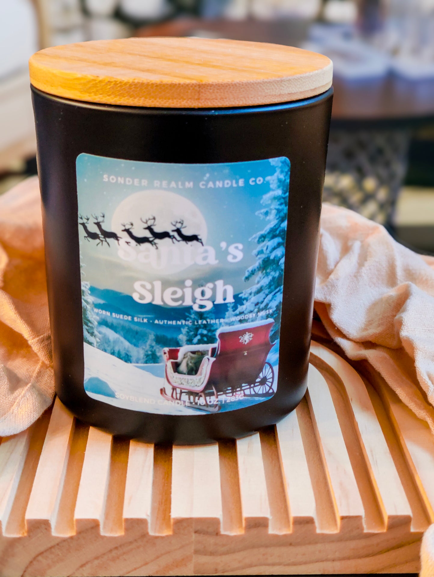 Santa's Sleigh Candle